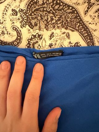 Body asimétrico ZARA azul eléctrico Talla L