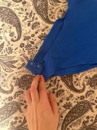 Body asimétrico ZARA azul eléctrico Talla L