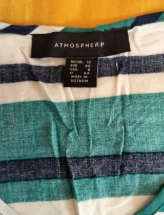 Camiseta Rayas Mujer Manga Corta