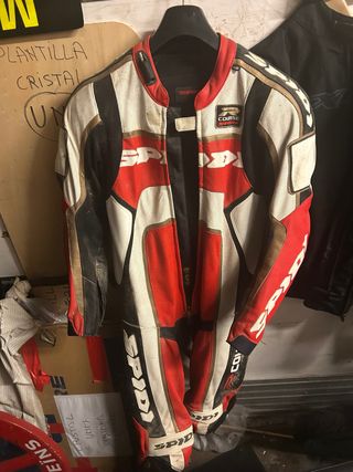 Mono de piel SPIDI deportivo rojo y blanco