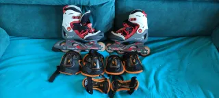 Patines Decathlon Oxelo Expandibles + Protecciones