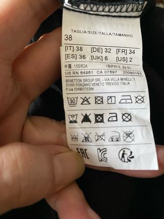 Falda larga Sisley negra talla 34-36