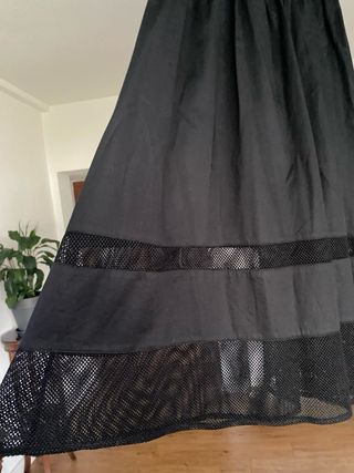 Falda larga Sisley negra talla 34-36