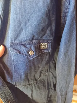 Camisa vaquera Originals hombre azul