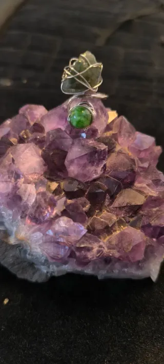 Anillo Artesanal Piedras Verdes, Aventurina