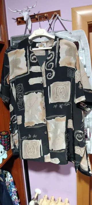 Blusón manga corta estampado