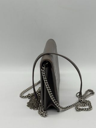 Bolso Yves Saint Laurent Gris Cocodrilo