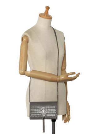 Bolso Yves Saint Laurent Gris Cocodrilo