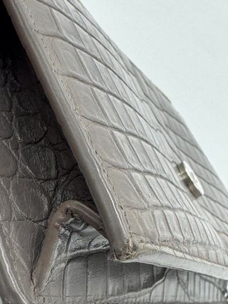 Bolso Yves Saint Laurent Gris Cocodrilo