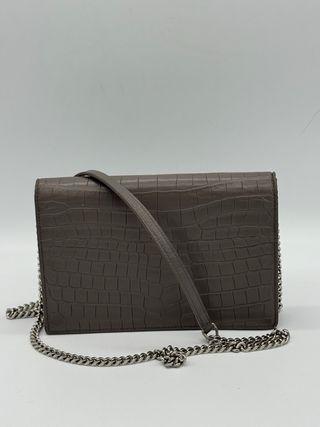 Bolso Yves Saint Laurent Gris Cocodrilo