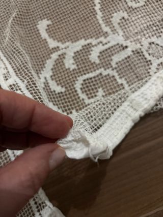 Coppia Tende a Filet Fatte a Mano Vintage