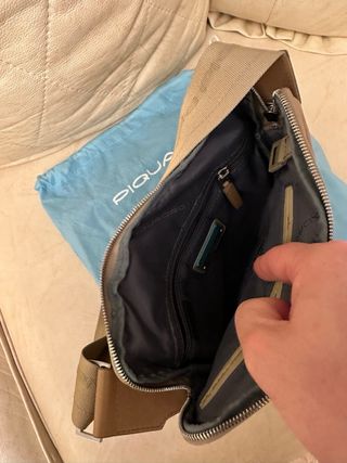 Borsello Piquadro Pelle e Tessuto