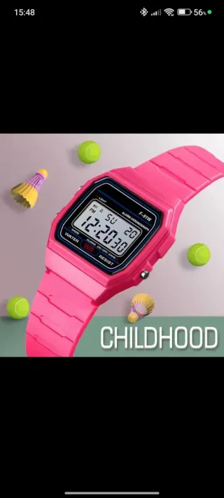 Reloj Casio Digital Vintage Rosa nuevo