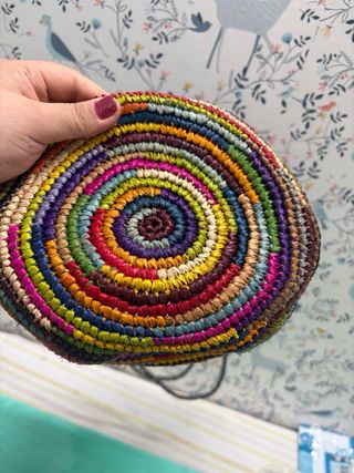 Bolso de playa rafia multicolor