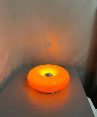 Lampada Donut Arancione Stile Vintage