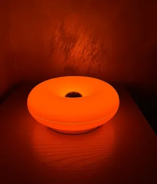 Lampada Donut Arancione Stile Vintage