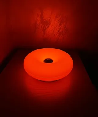 Lampada Donut Arancione Stile Vintage