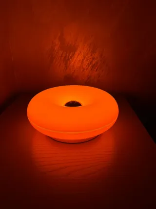 Lampada Donut Arancione Stile Vintage