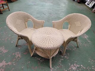 CONJUNTO DE MUEBLES MIMBRE Y RATTAN