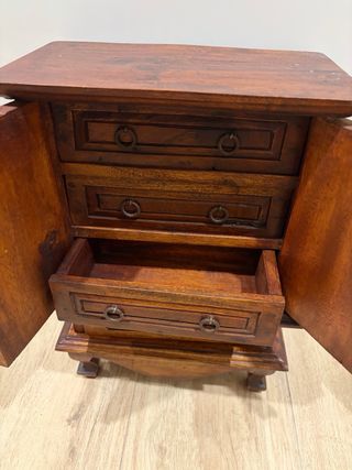 Joyero madera vintage grande tipo mini mueble