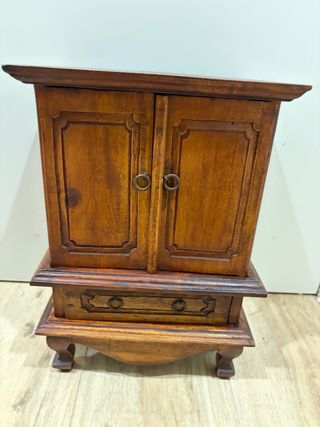 Joyero madera vintage grande tipo mini mueble