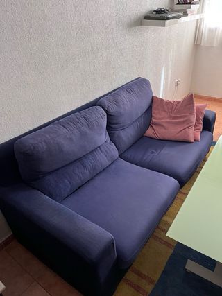 Sofá de 2 plazas azul