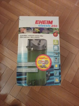 Filtro Eheim Classic 250 2213 lleno canutillos