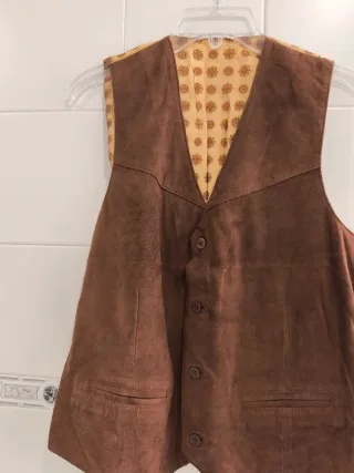 Chaleco de ante marrón Talla L