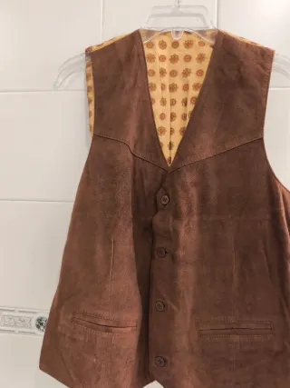 Chaleco de ante marrón Talla L