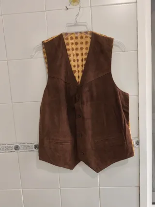 Chaleco de ante marrón Talla L