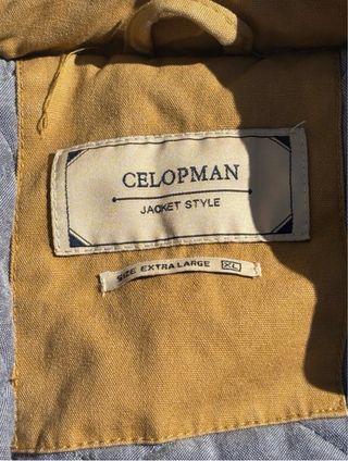 Abrigo Celopman Camel Talla xl en buen estado
