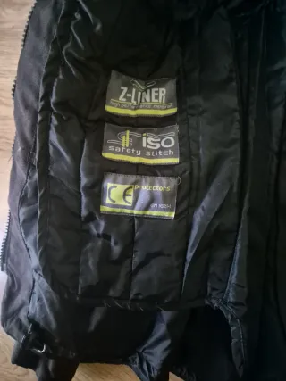 Chaqueta Moto Chica Talla S Negra/Gris