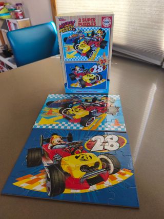 2 Puzzles Disney Mickey y Vaiana 25 piezas