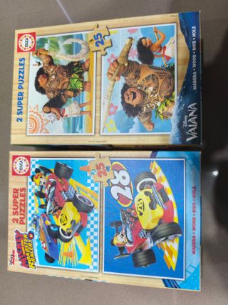2 Puzzles Disney Mickey y Vaiana 25 piezas