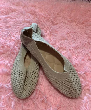 Zapatos planos transpirables beige