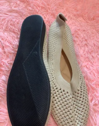 Zapatos planos transpirables beige