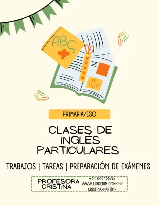 PROFESORA PARTICULAR DE INGLÉS EN SALAMANCA