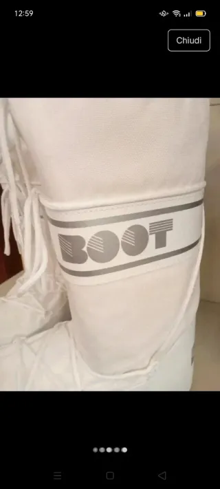 Stivali da neve bianchi ,comodi ,leggeri, NUOVO