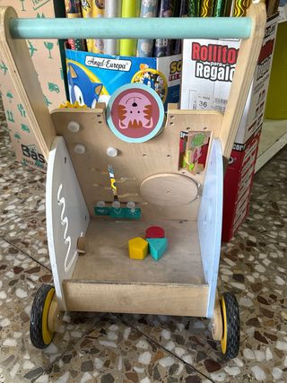 Carrito Andador Madera Juguete Infantil