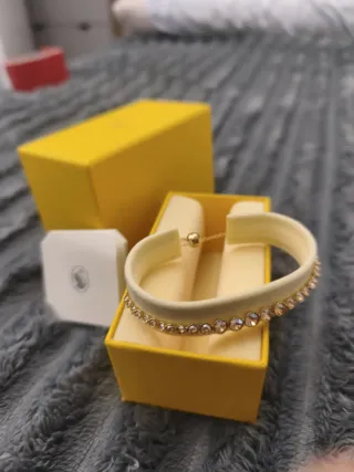 Pulsera Swarovski Tono Oro Rosa