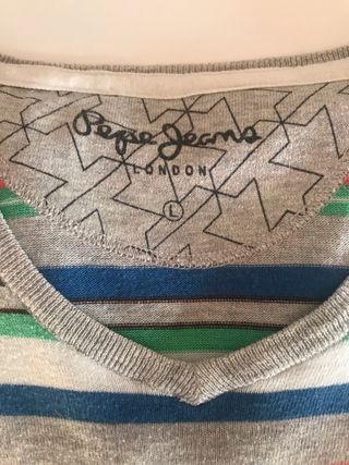 Jersey de pico rayas mujer