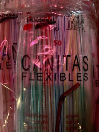 2 cajas Cañitas Flexibles Colores .Reciclables