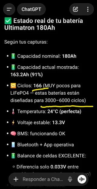 Batería Litio Ultimatron 180Ah Camper Autocaravana