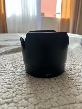 Parasol objetivo cámara negro