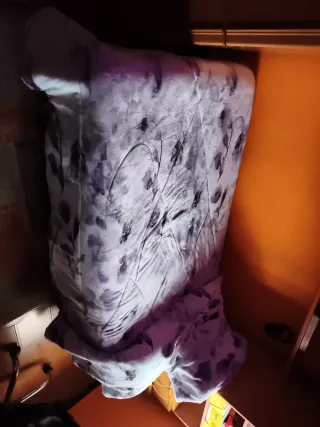 Somier, colchón y edredón 105x200cm