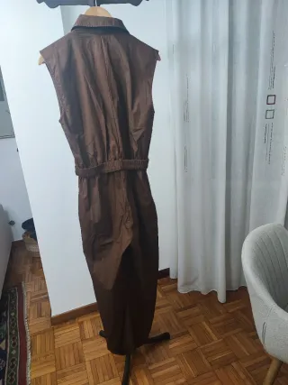 Mono Zara Popelín Marrón