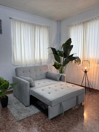 Sofá Cama Gris Nuevo - Oferta!