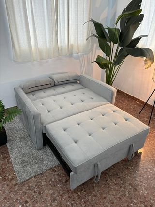 Sofá Cama Gris Nuevo - Oferta!