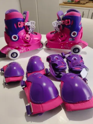 Patines y protecciones niña Oxelo Número 26-28