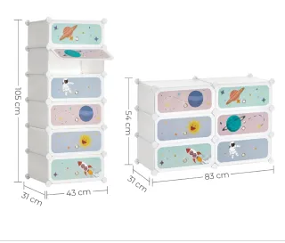 Estantería Modular Infantil SONGMICS 6 Cubos